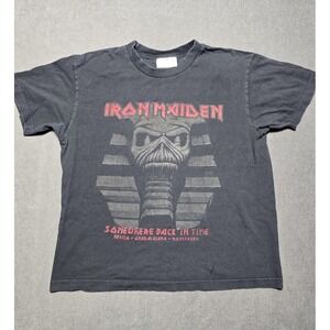 Iron Maiden‎ Somewhere Back In Time Shirt World Tour 2009 Black Mexico Monterrey